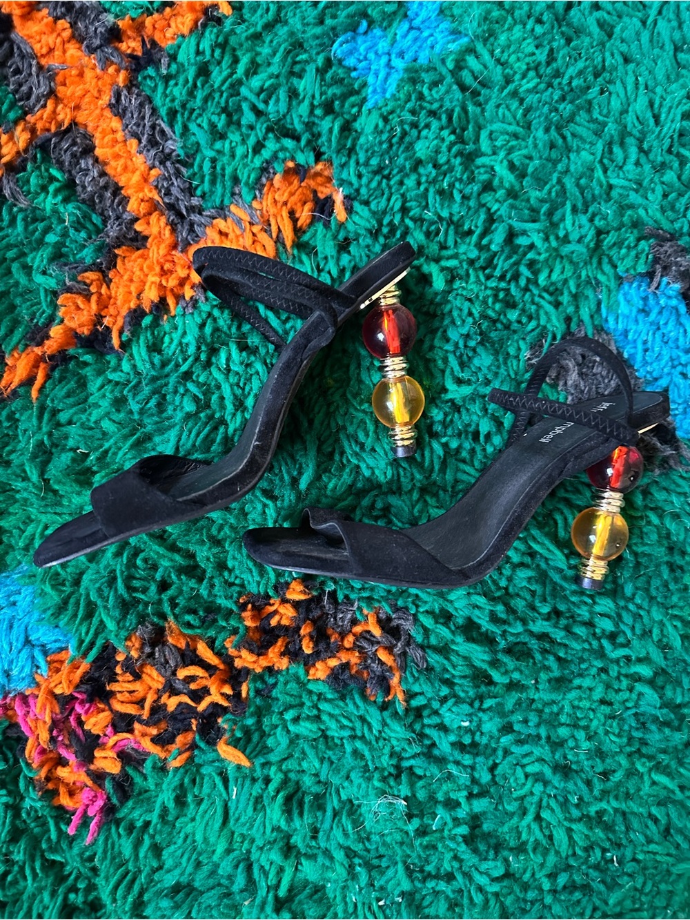 Jeffery Campbell Black Beaded Heel heels  – Women